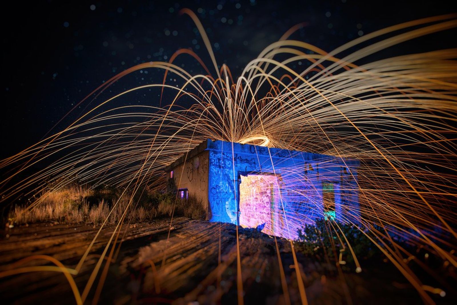 Lightpainting Long Bay Fire Escape