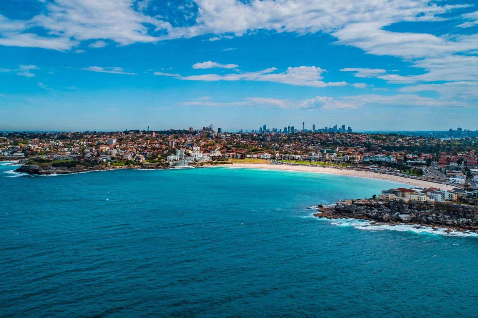 Bondi Beach and City Aerial