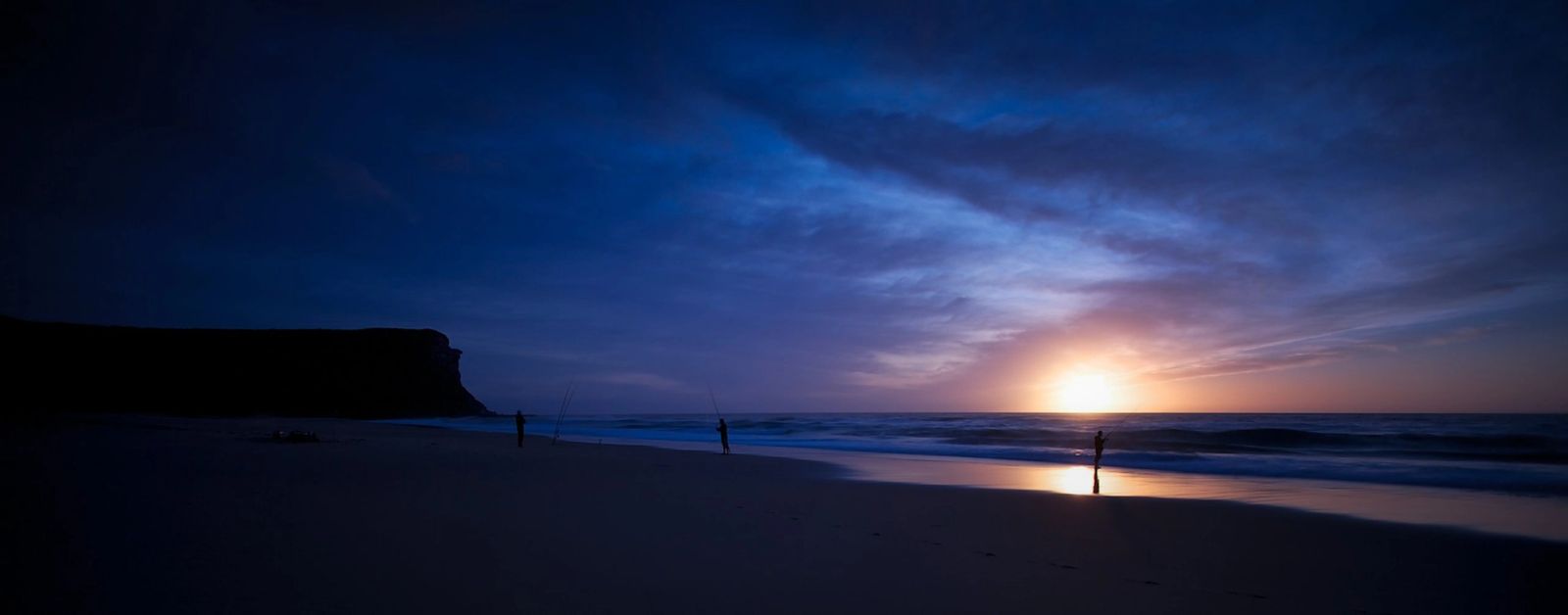 Fishermen at Dawn Panorama