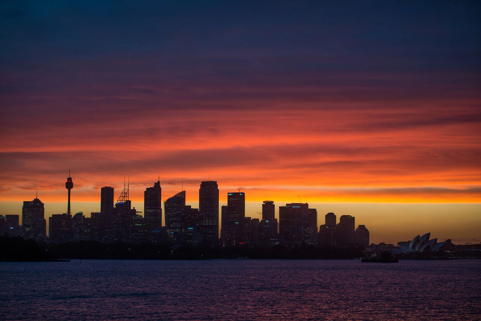 Sydney City Skyline Dusk