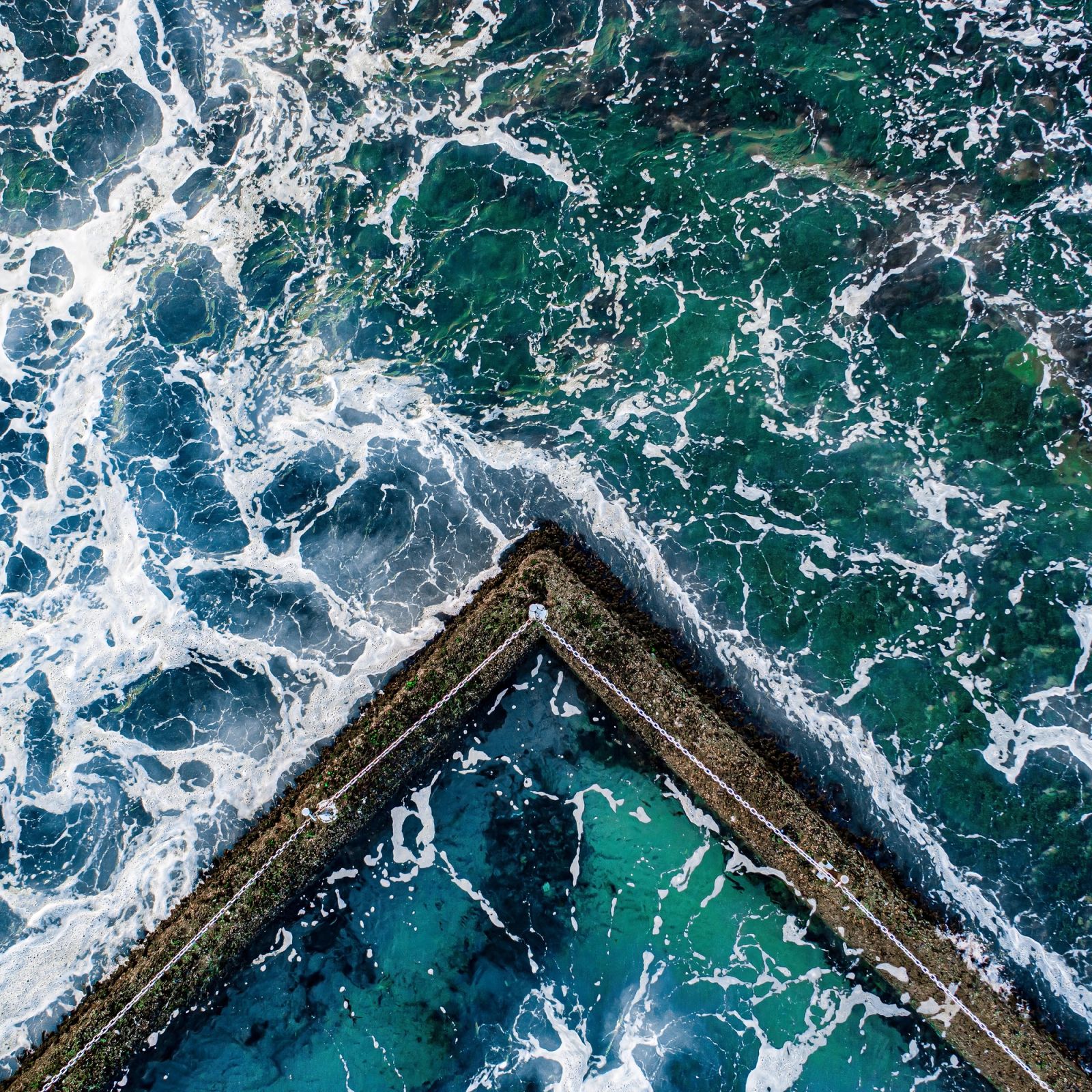 Abstract Ocean Pool Corner