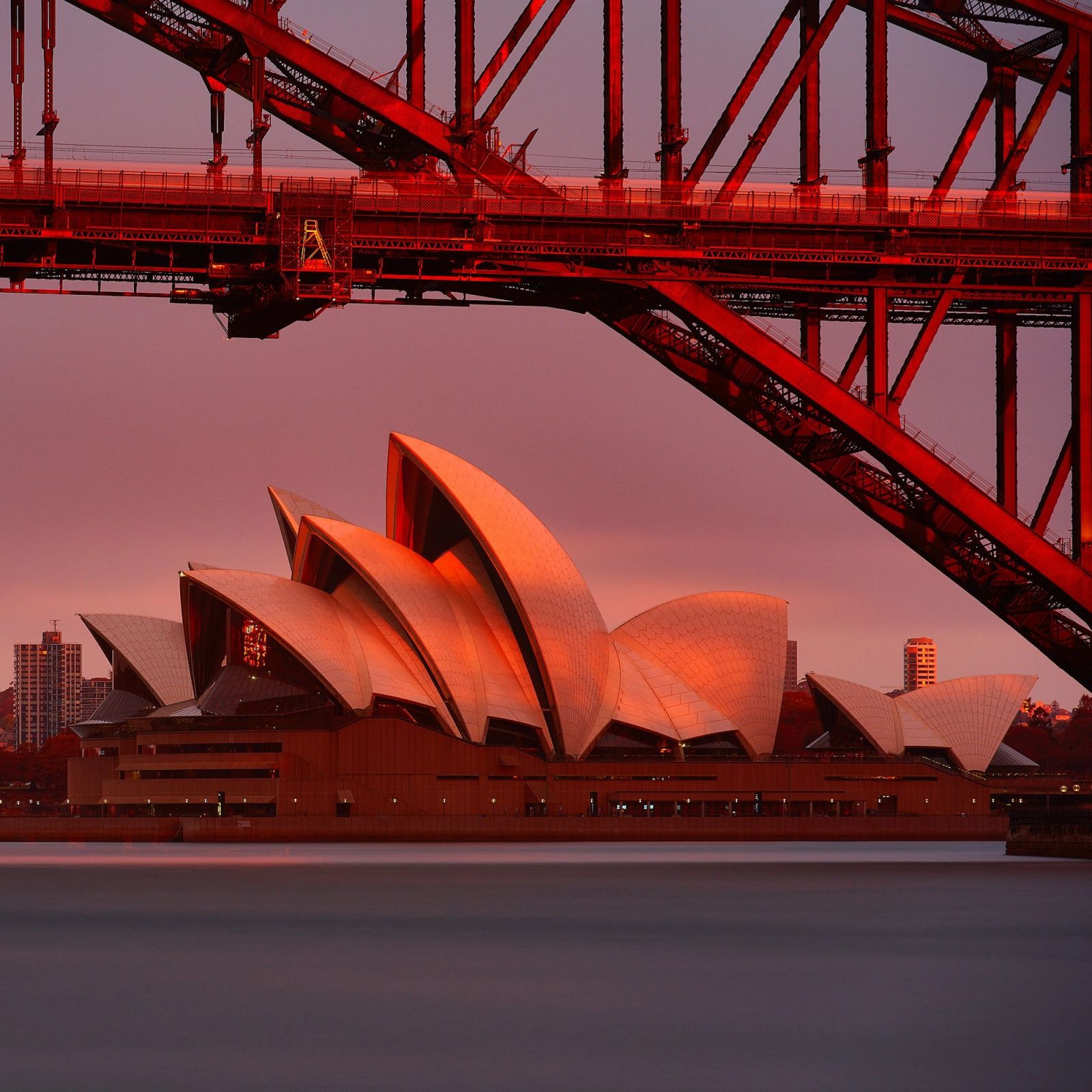 sydney opera House & Harbour Bridge at Sunset