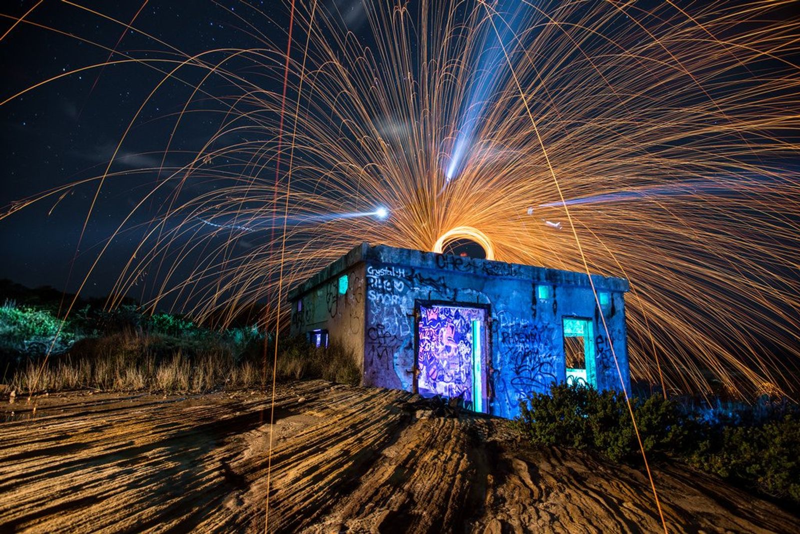 Lightpainting Long Bay Bunker