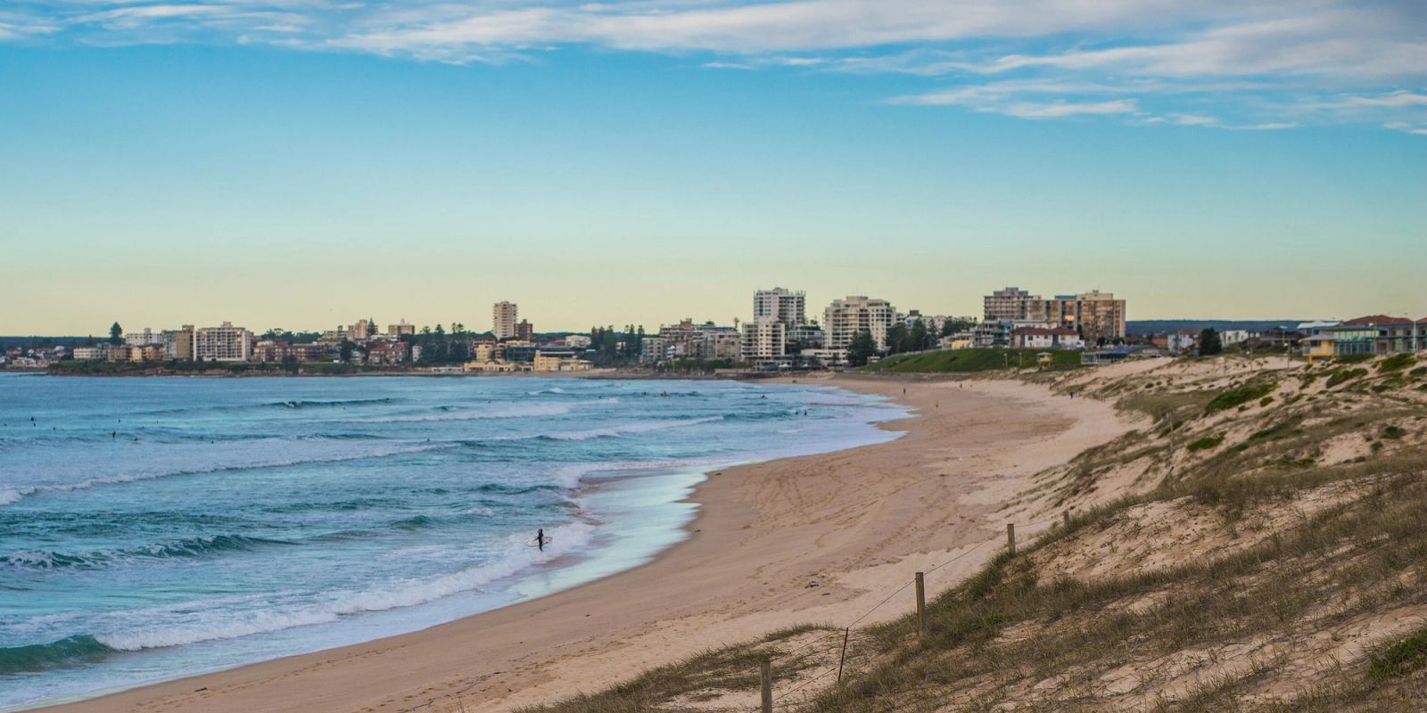 Beach Distant Town