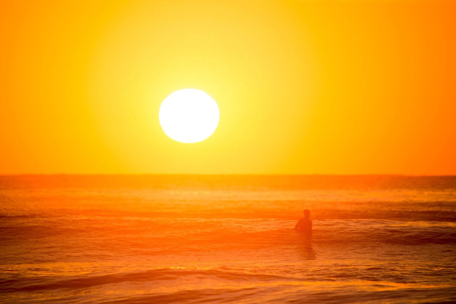 Big Sun Surfers Silhouette