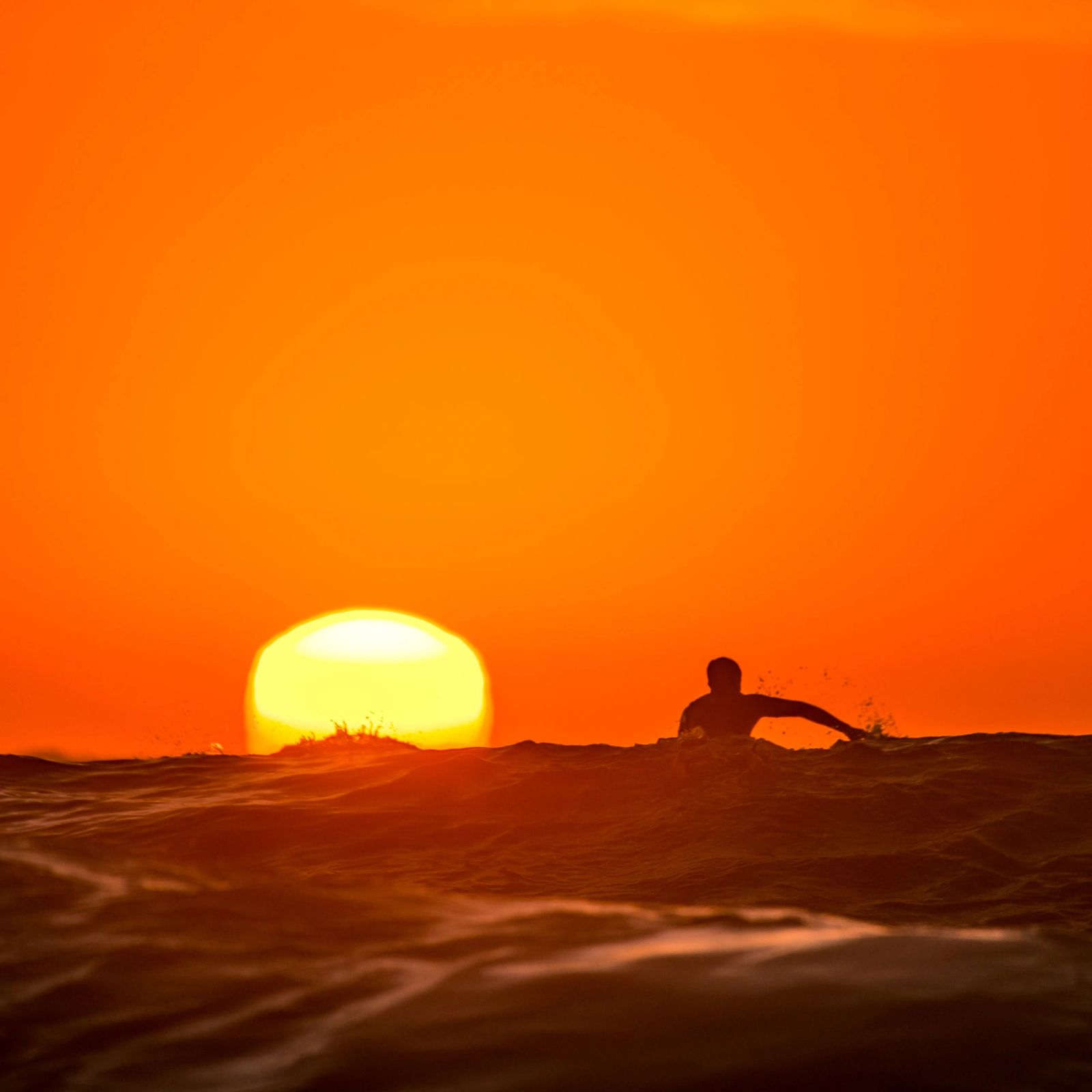 Orange Sunrise Surfers