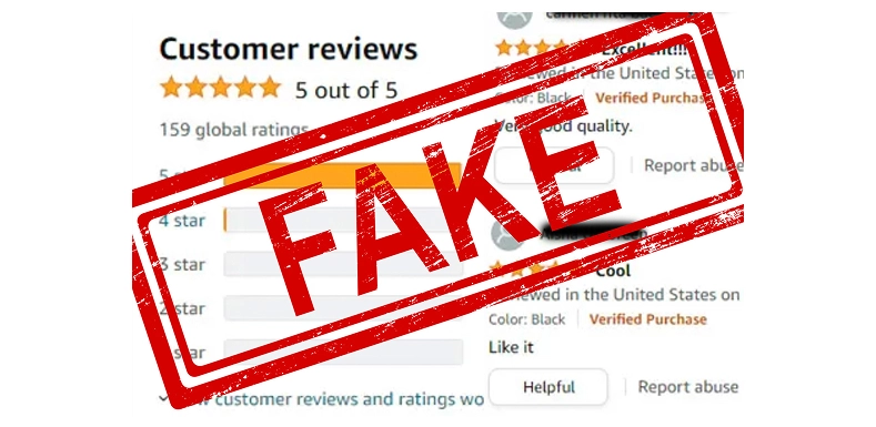 fake customer review illustration.