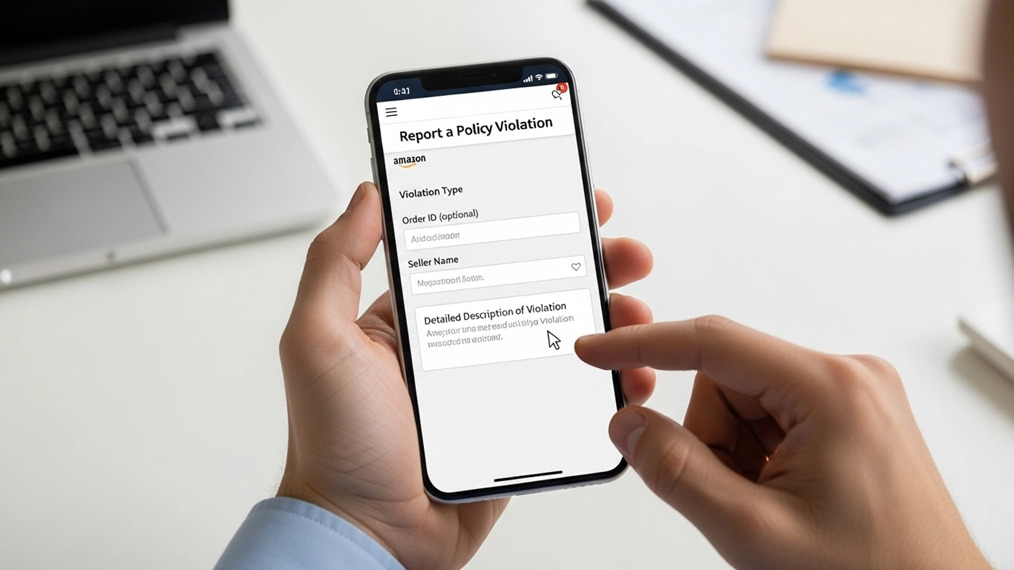 reporting policy violations in Amazon account