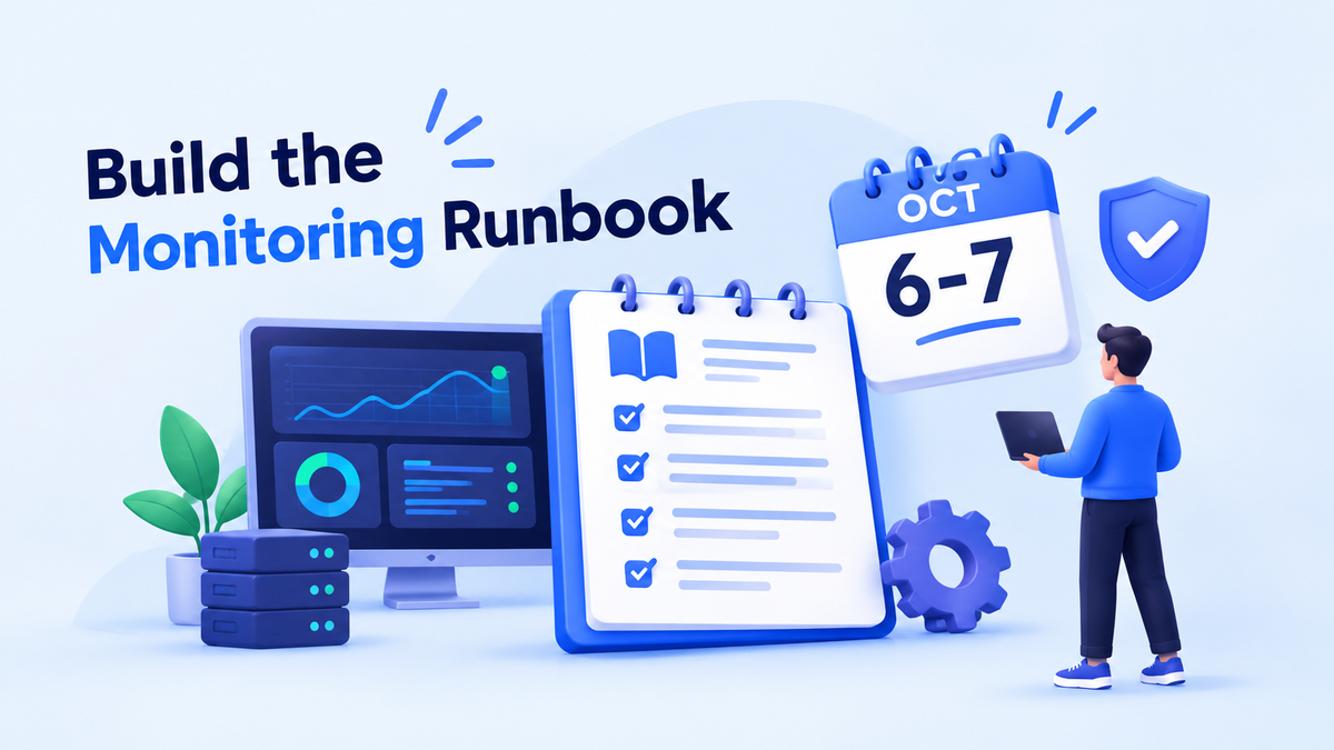 Build the October 6-7 Monitoring Runbook