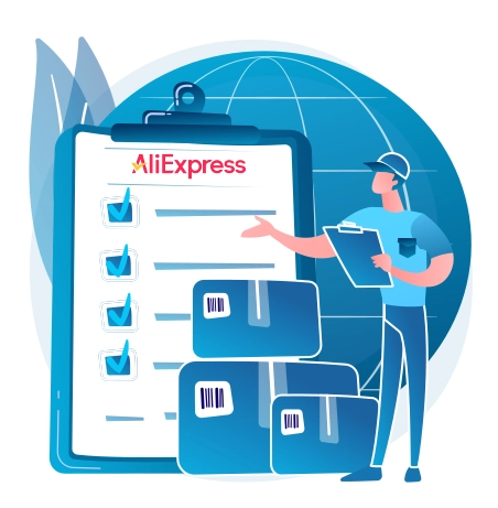 Amazon warehouse vs. AliExpress supplier images.