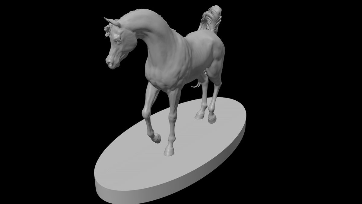 نموذج رقمي للحصان العربي الأصيل