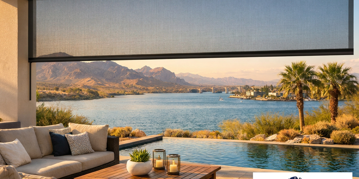 High-quality outdoor patio screen system in Lake Havasu, AZ for shade, privacy, insect protection, and year-round outdoor comfort.