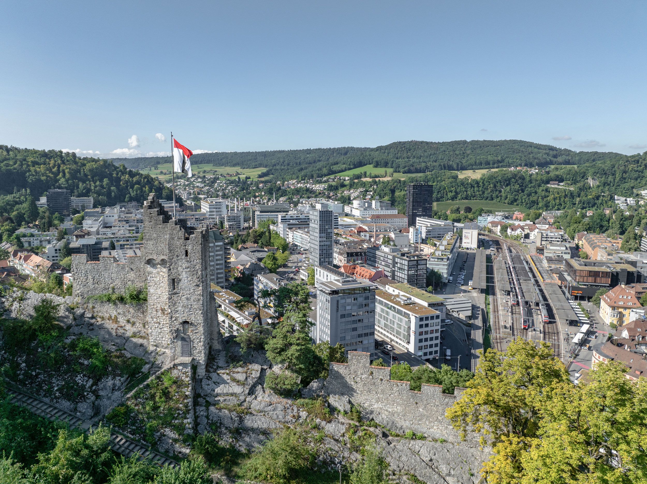 Baden Nord aus Sicht der Burgruine