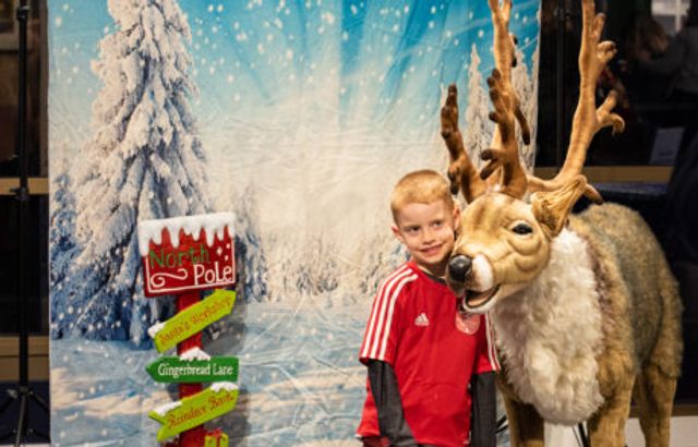 reindeer selfie station