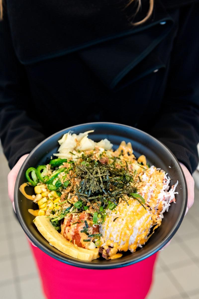 Custom poke bowl from Joy Poke bar