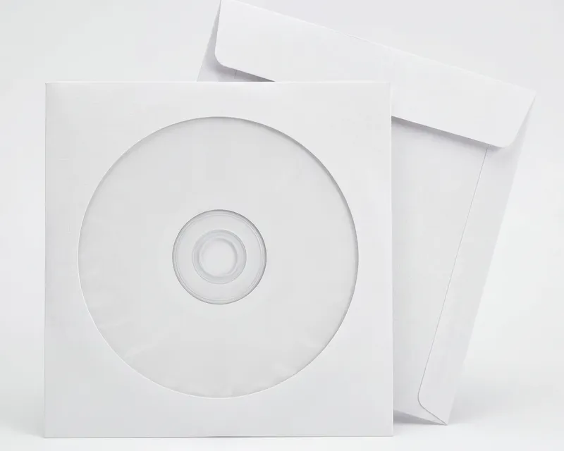 Bulk Paper CD/DVD Sleeves with Clear Window product image