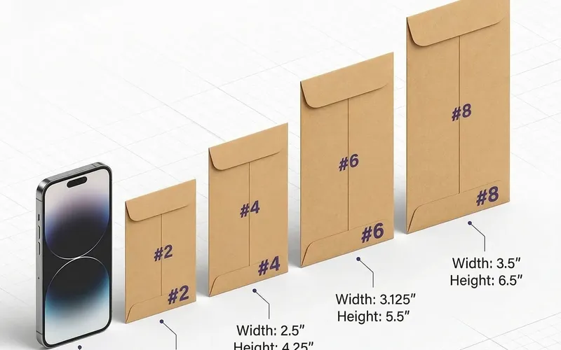 The Ultimate Guide to Kraft Coin Envelope Sizes: From #2 to #8 Explained cover image
