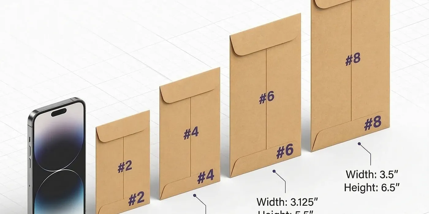 The Ultimate Guide to Kraft Coin Envelope Sizes: From #2 to #8 Explained cover image
