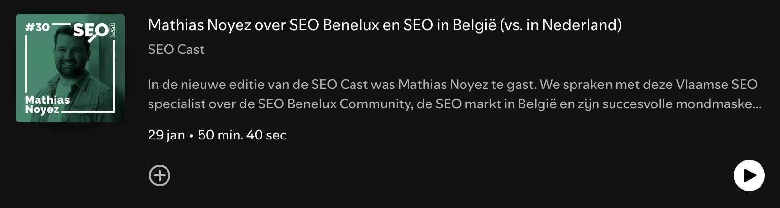 Mathias Noyez over SEO Benelux en SEO in België (vs. in Nederland)