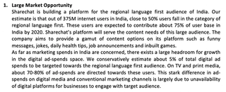 Sharechat Market Opportunity section from Elevation Internal Memo