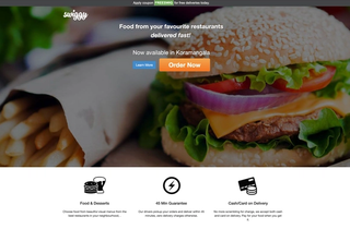 Swiggy's website at launch