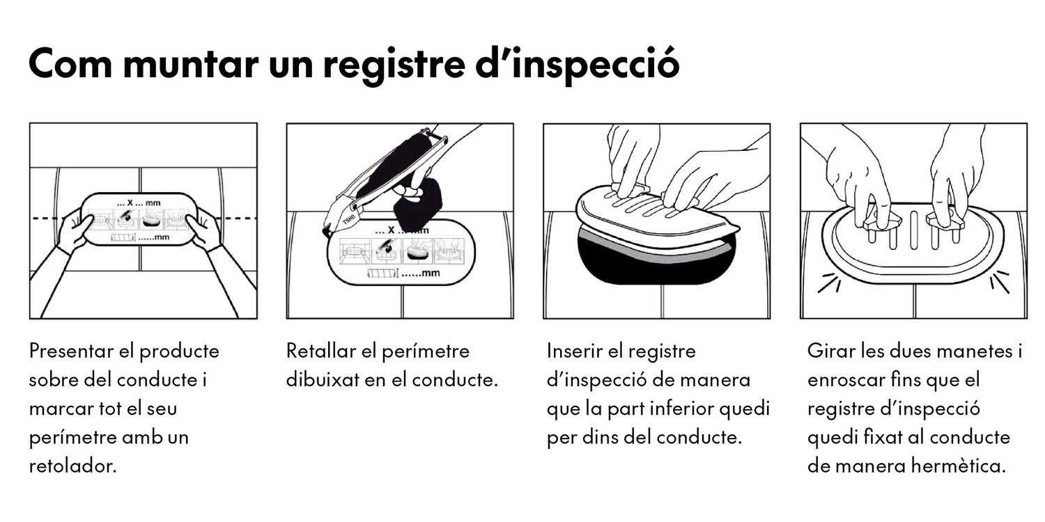 Pasos para montar tapas de registro en tuberias