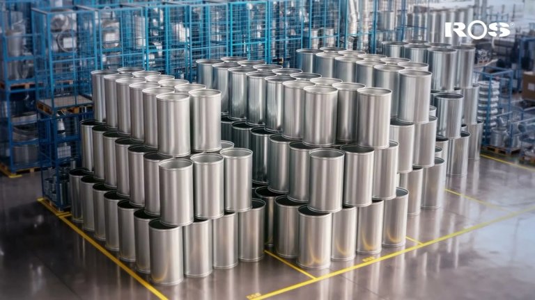 Conducte d'acer al magatzem de Ros