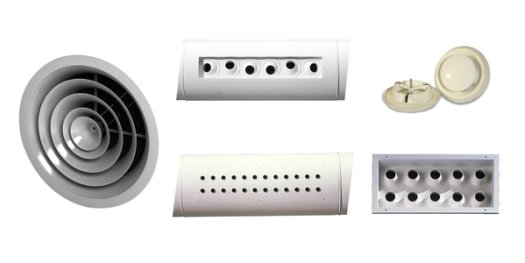 Diffusers, multi-nozzles and extraction outlets