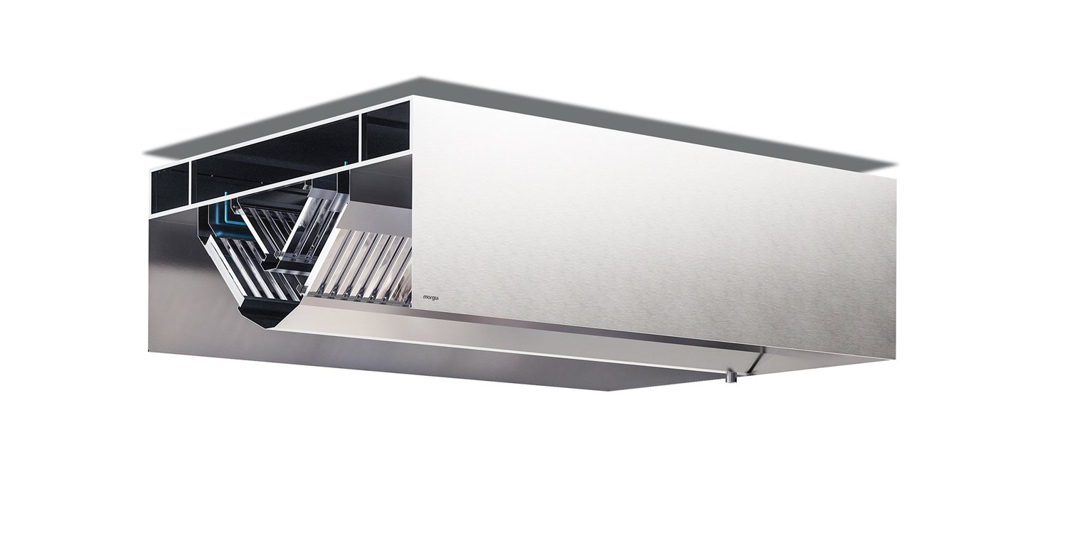 Interior Campana Extractora Central Hidro con Filtración de Agua de Morgui