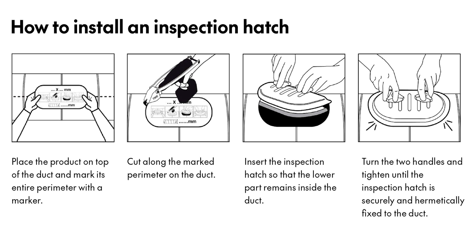 Pasos para montar compuerta de inspección en conducto