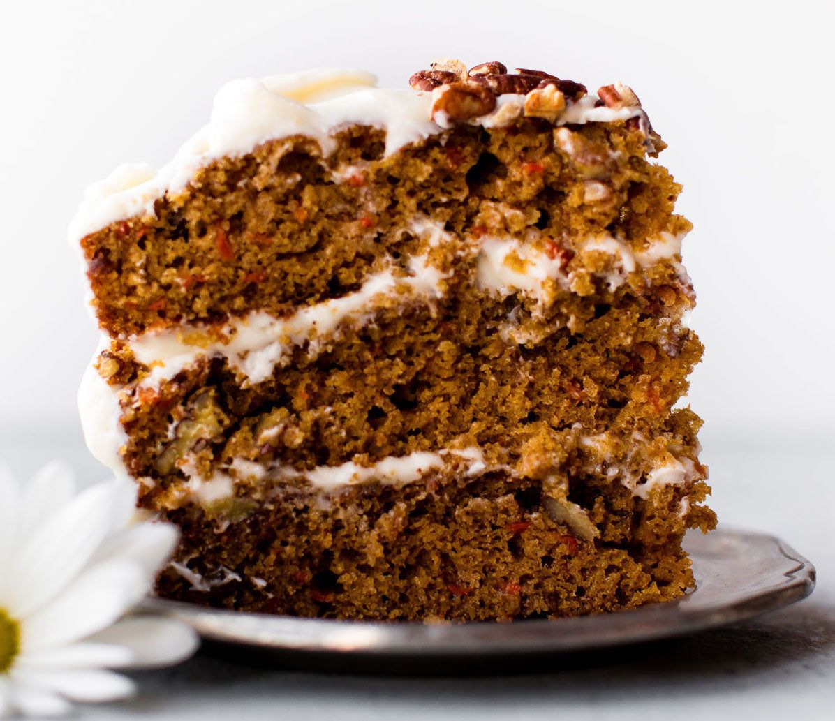 RECIPE: Carrot Cake with Fortune Favors Candied Pecans