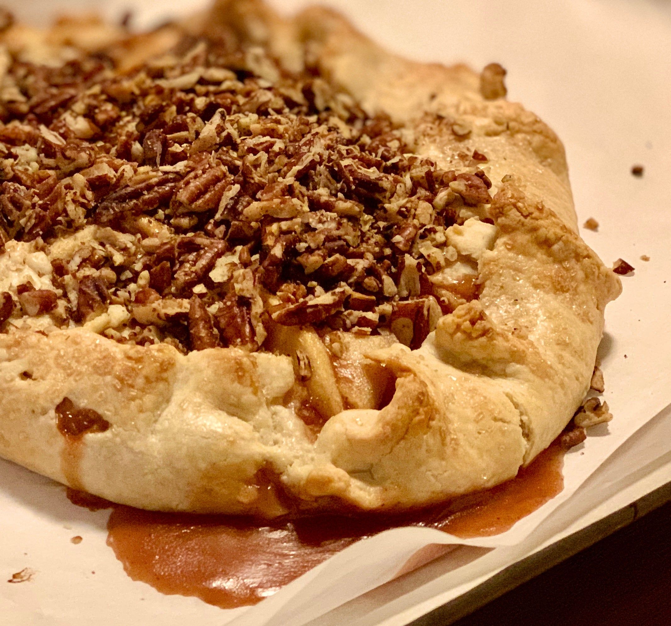 RECIPE: Salted Caramel Apple Galette with Fortune Favors Candied Pecans