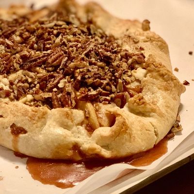 RECIPE: Salted Caramel Apple Galette with Fortune Favors Candied Pecans
