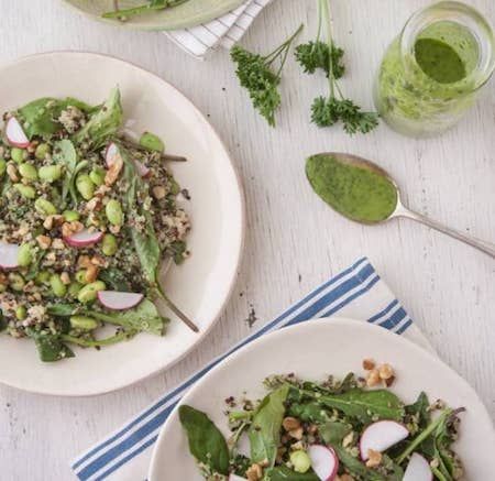 Recipe: Green Goddess Salad with Fortune Favors Pecans (VEG, GF)