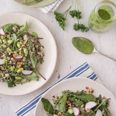 Recipe: Green Goddess Salad with Fortune Favors Pecans (VEG, GF)