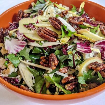 RECIPE: Chicory Salad with Fortune Favors Pecans and Blue Cheese