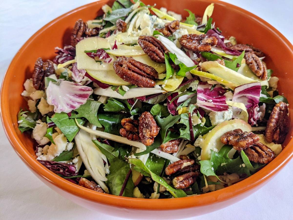 RECIPE: Chicory Salad with Fortune Favors Pecans and Blue Cheese