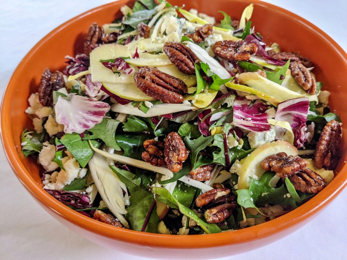 RECIPE: Chicory Salad with Fortune Favors Pecans and Blue Cheese