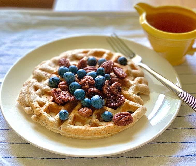 RECIPE: Papa Bear Whole Grain Pecan Waffles