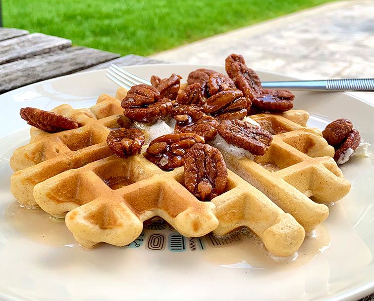 RECIPE: Fortune Favors Pecan Buttermilk Weekend Waffles