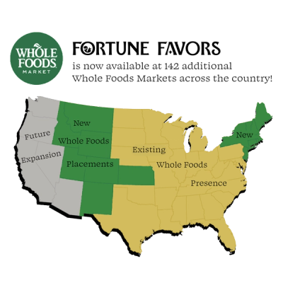 Now available at 142 additional Whole Foods stores!
