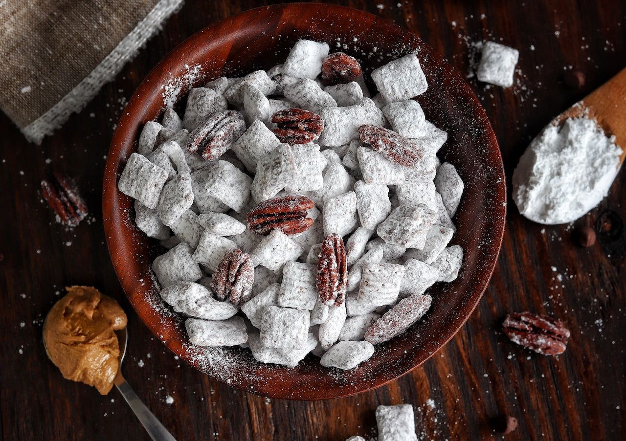 RECIPE: Fortune Favors Candied Pecan Puppy Chow