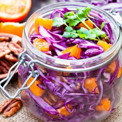 Pecan Orange Slaw with Fortune Favors The Classic