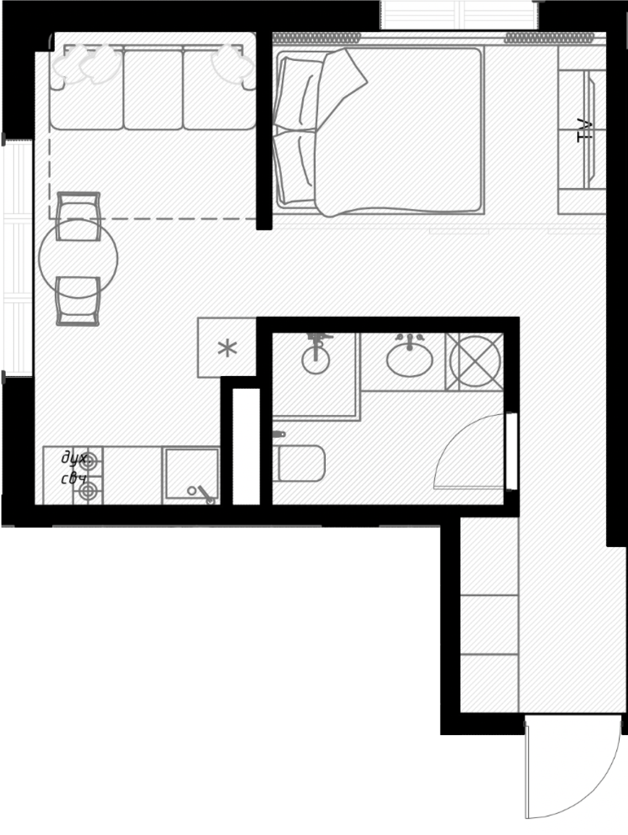 1к квартира 30,2 кв.м.