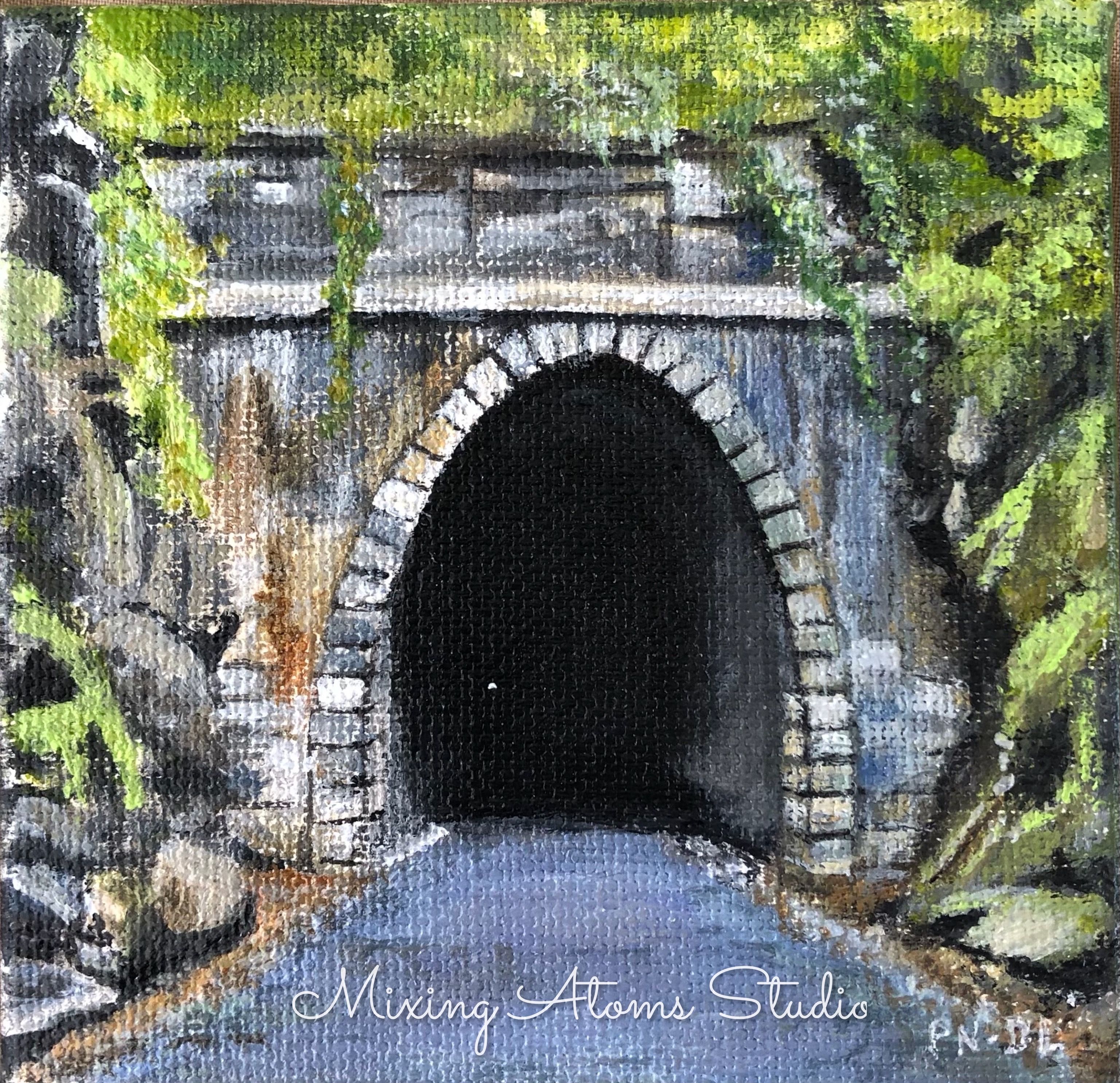 painting of the entrance to the Blue Ridge Tunnel east