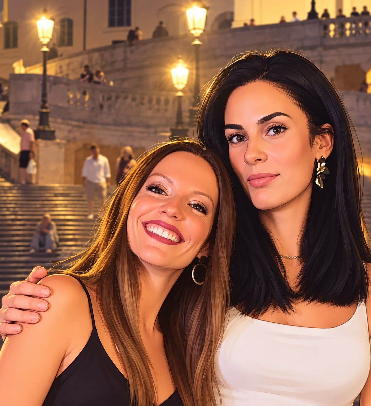 Ritratto illustrato di Elisa Pompi e Arianna Nucci