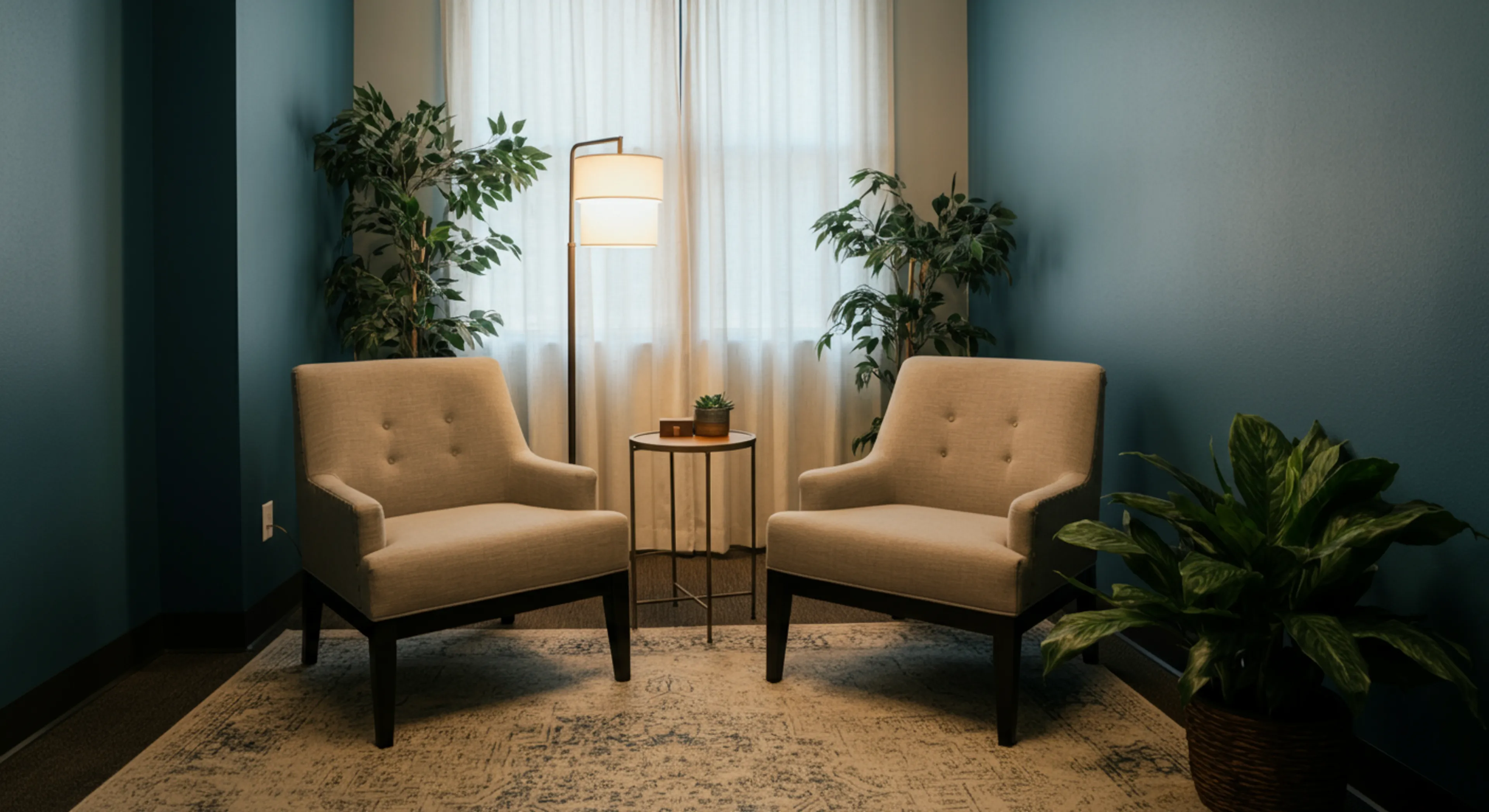 Psychosexual counselling consultation room at a London men's health clinic
