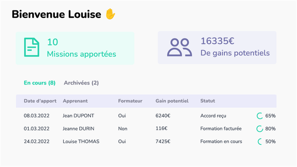 Confiez-nous vos apprenants