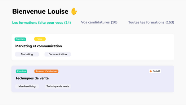 Un espace pour postuler à nos missions
