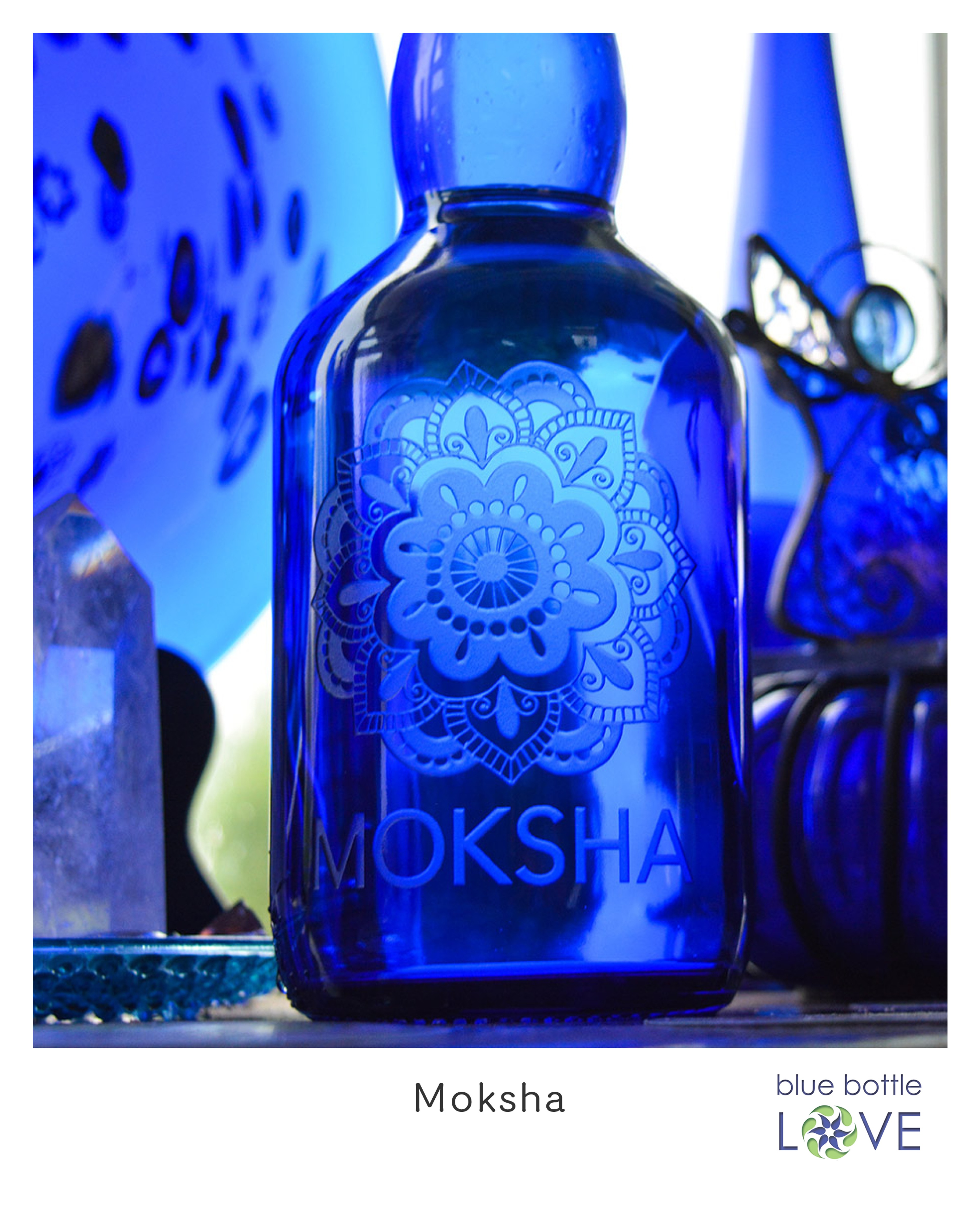 Blue Bottle Sandblasted 750ml - 8